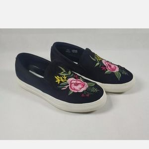 Steve Madden Shoes Garcie Floral Embroidery Black
